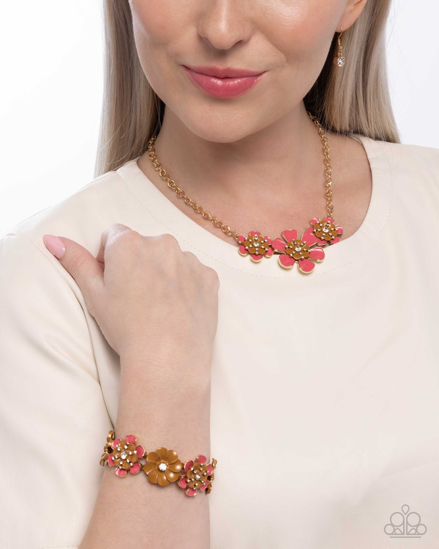 Complete Look pink and gold roses