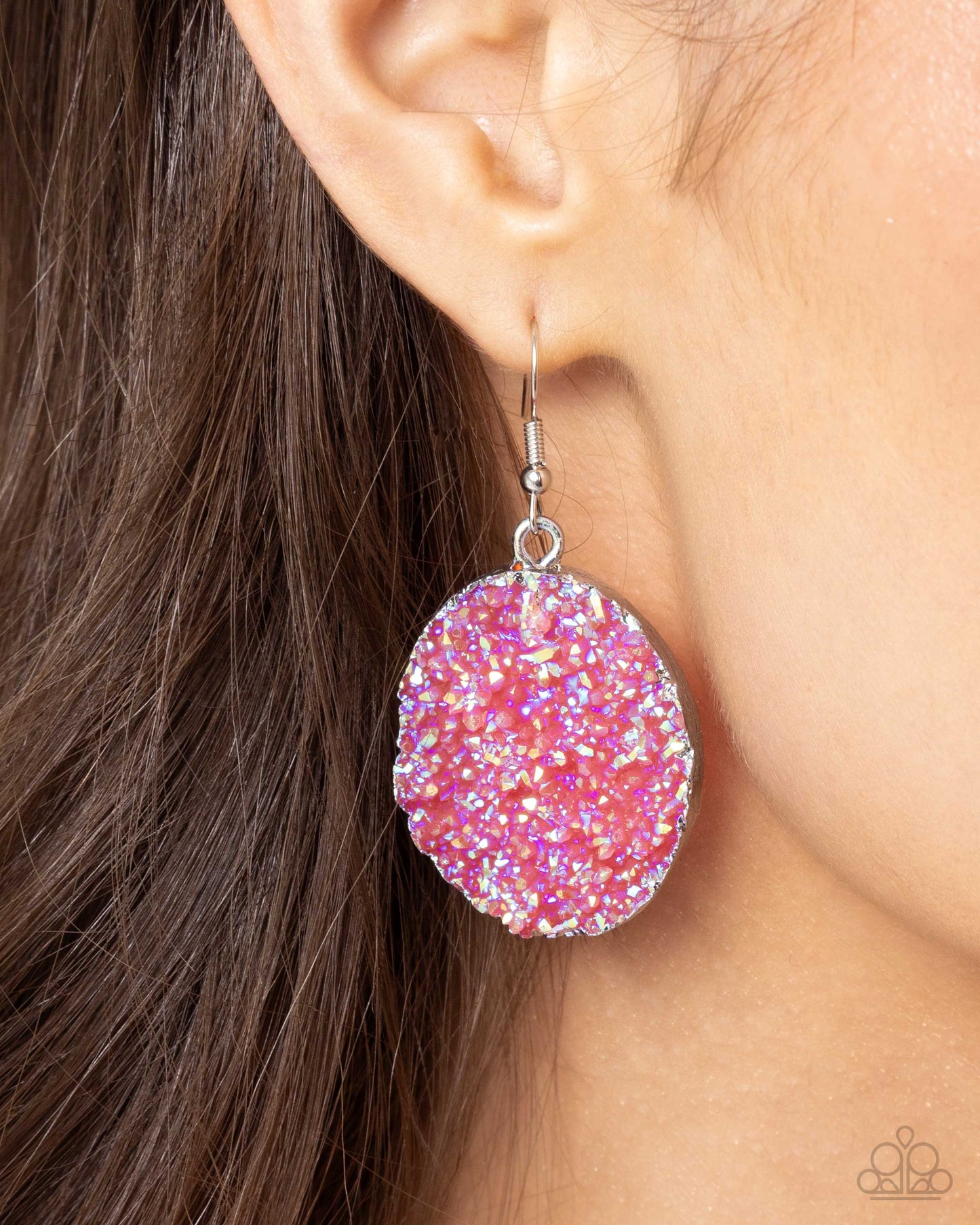 Complete Look pink multi necklace and earring set