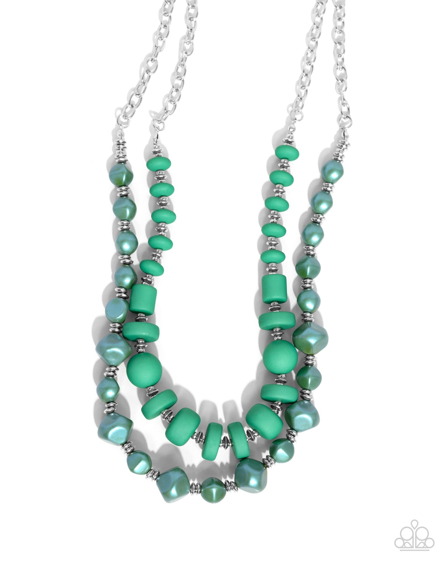 Complete Look Green beaded necklace and bracelet set