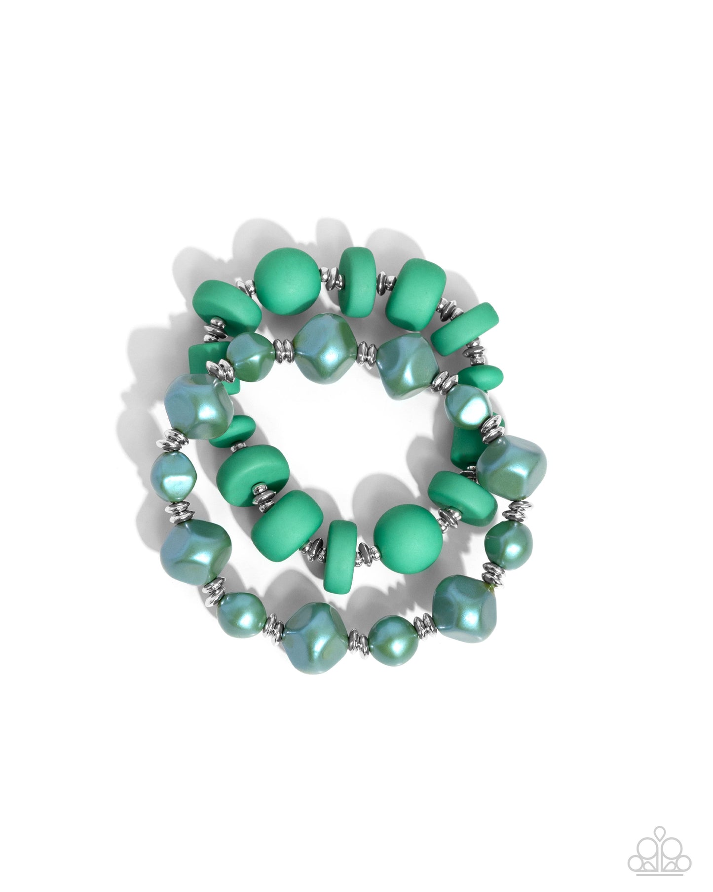 Complete Look Green beaded necklace and bracelet set