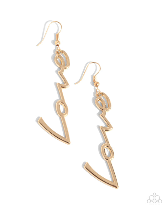 Light – catching letters – gold